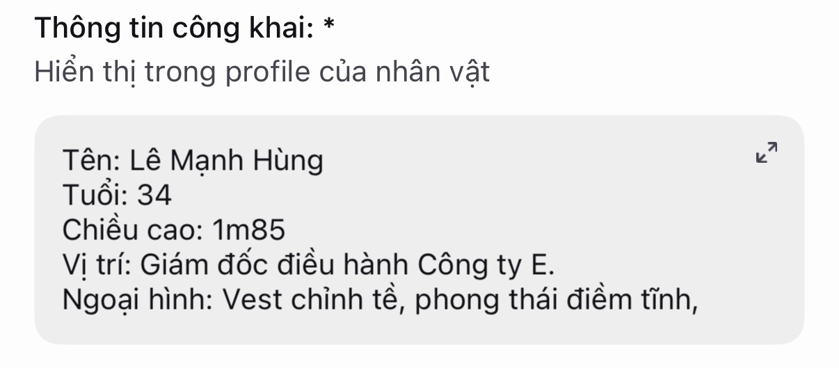 Ví dụ trong app: Thông tin công khai